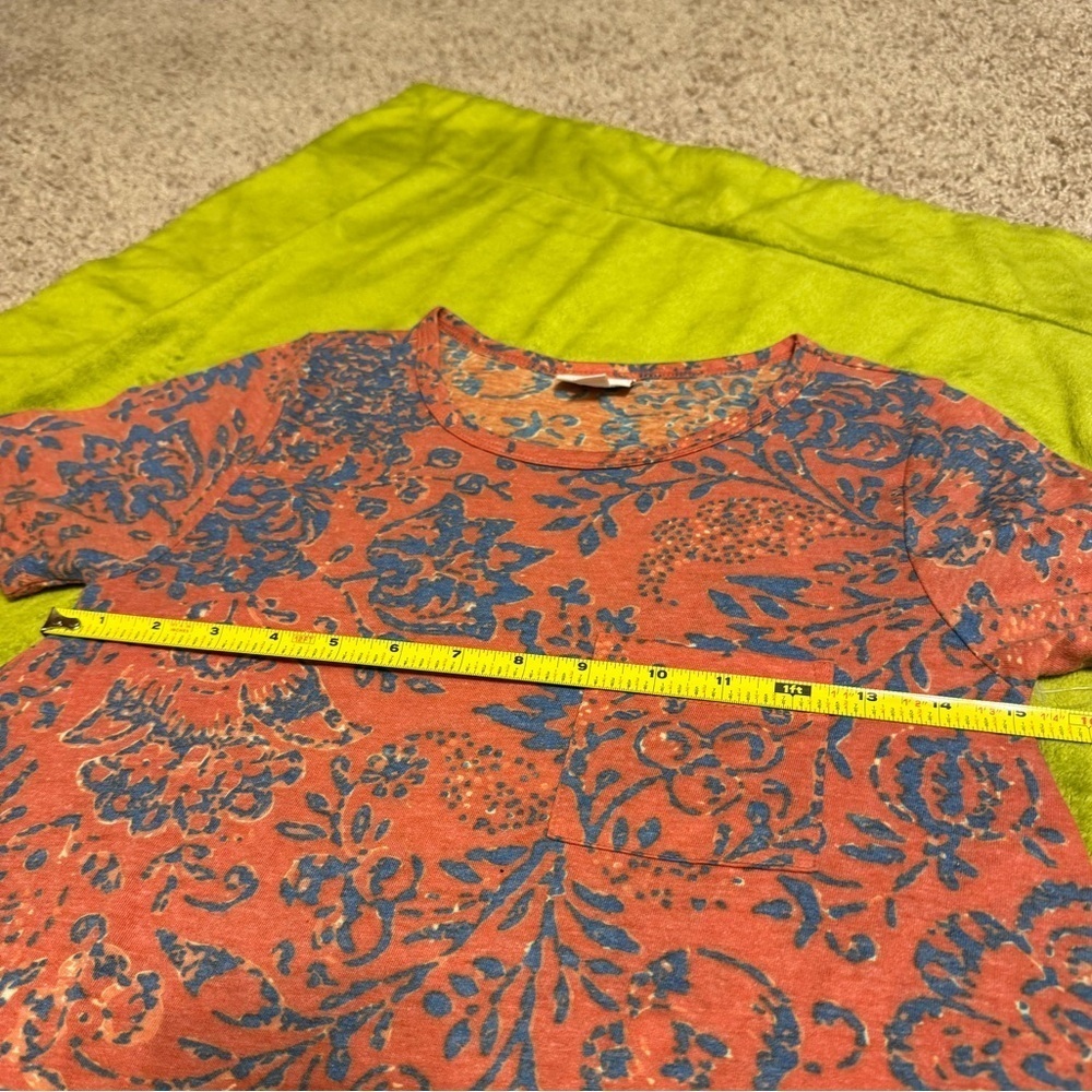LuLaRoe Carly Dress Orange and Blue Fade Print XXS New for Summer - Picture 7 of 9